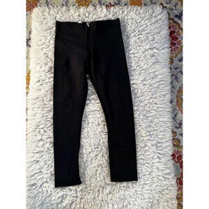 Cysm Push Up Pants Womens XL Black Stretch Front Zip High Rise Pull on Lifetouch